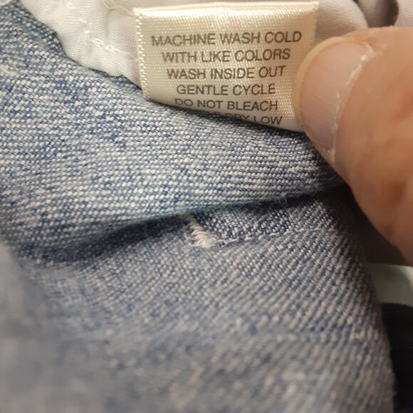 Vintage Christopher & Banks Jean Crop Pants Sz 10 Fall Y2K Pockets Zip/Button - Picture 11 of 13